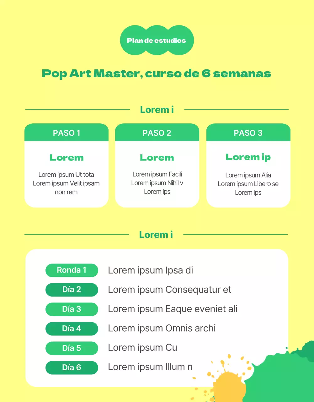 Lección detallada de Armonía amarilla y verde