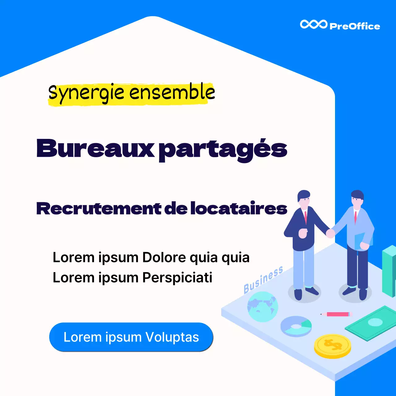 Blue Simple sur les médias sociaux