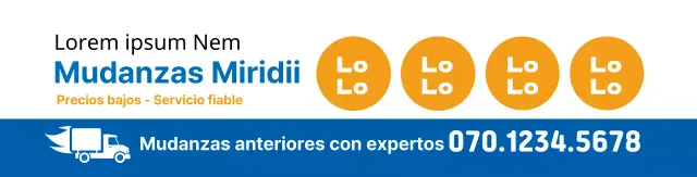 Promover una empresa de mudanzas blanca, azul y limpia