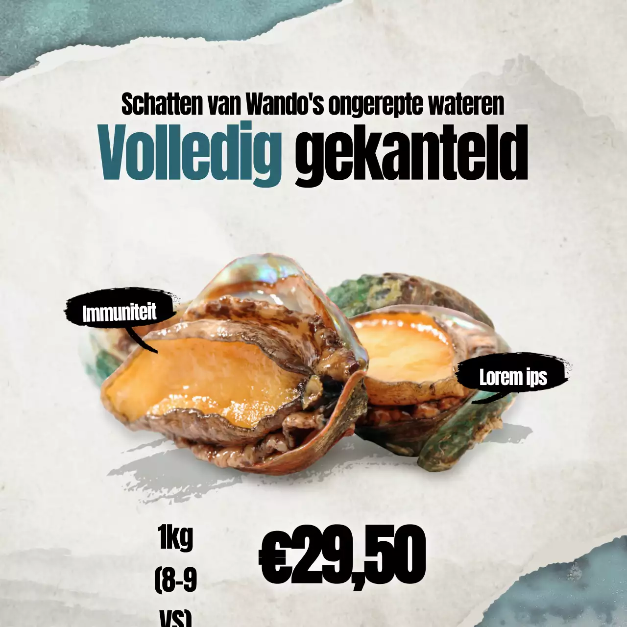 Zeevruchten met een vervaagd traditioneel concept