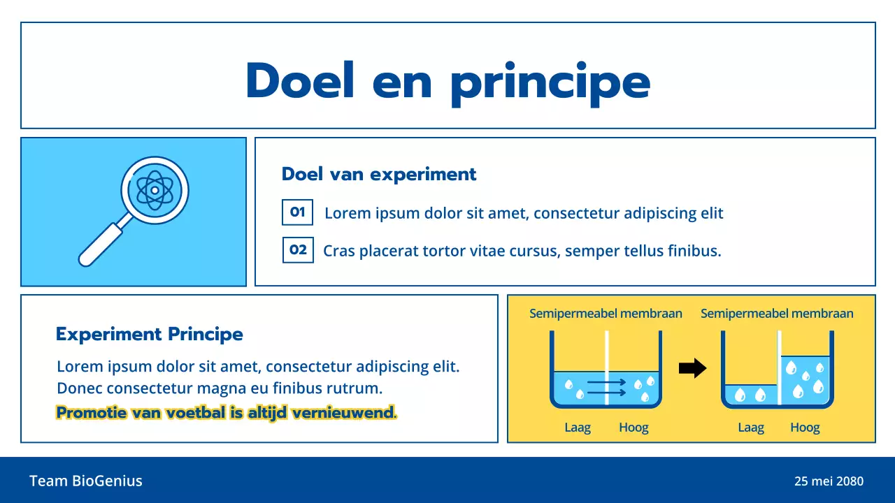 Licht blauwe en gele lijn illustratie schone wetenschap experiment onderwijs klasse presentatie thema