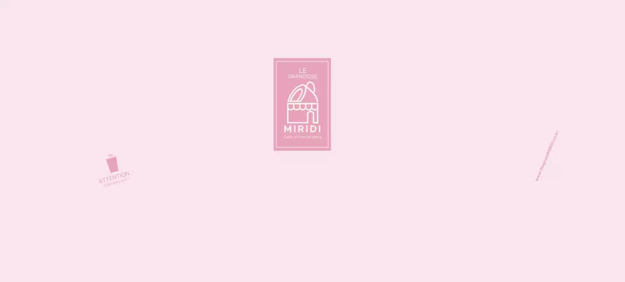 icône rose aux lignes épurées boulangerie café