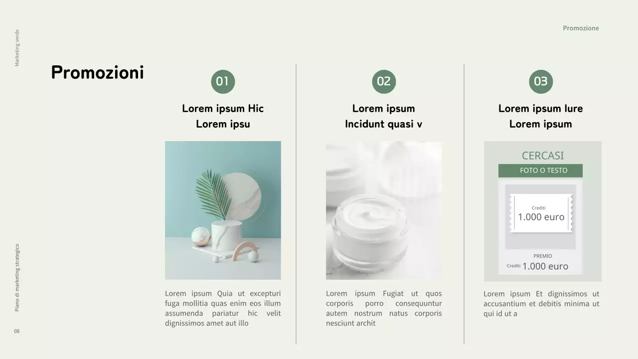 Cosmetici ecologici di green marketing nei toni tenui del verde e del nero