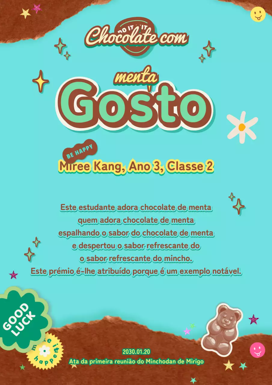 Listagem do conceito escuro de Mintchoco