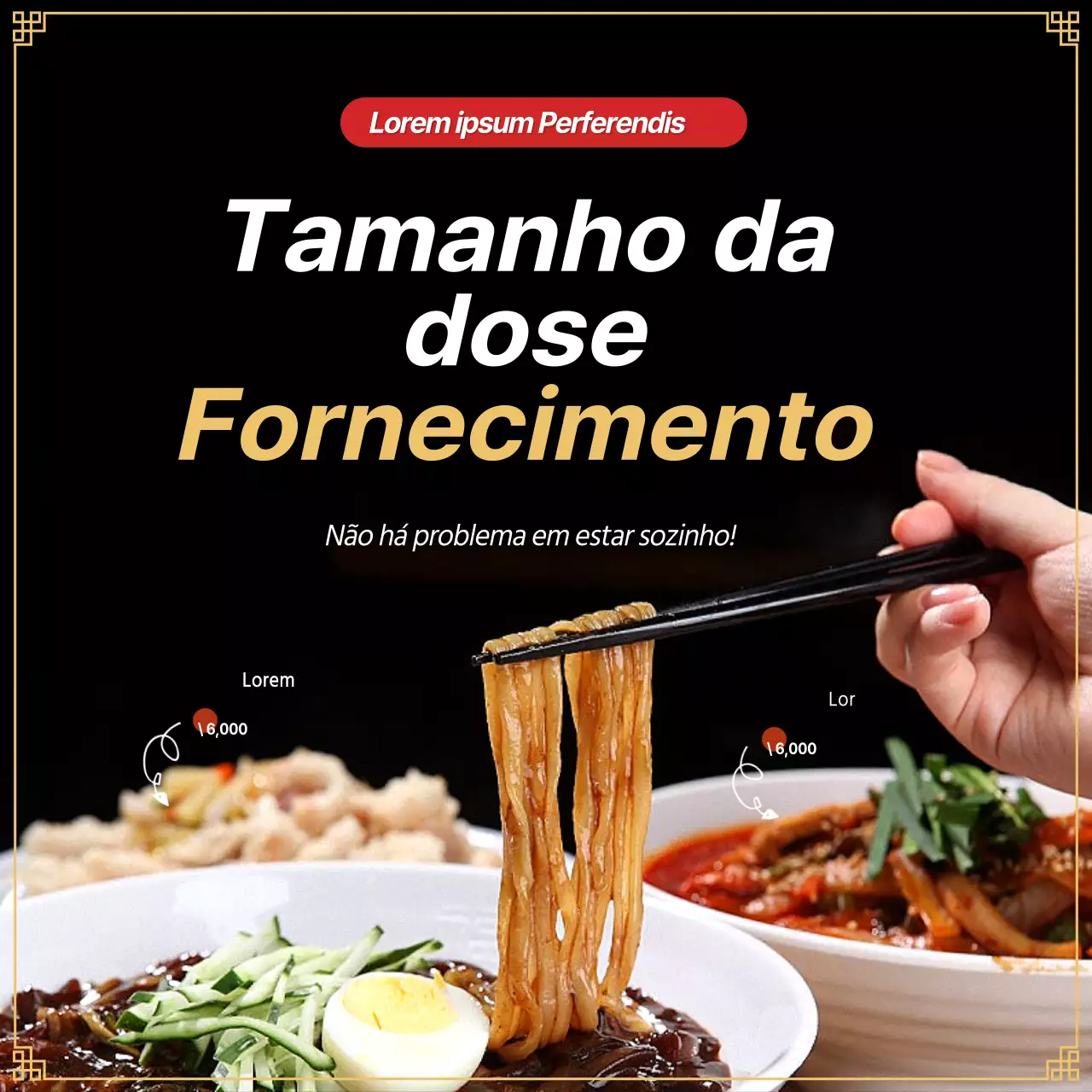 Evento "Black Day Honbap Solo Jajangmyeon" em preto e amarelo