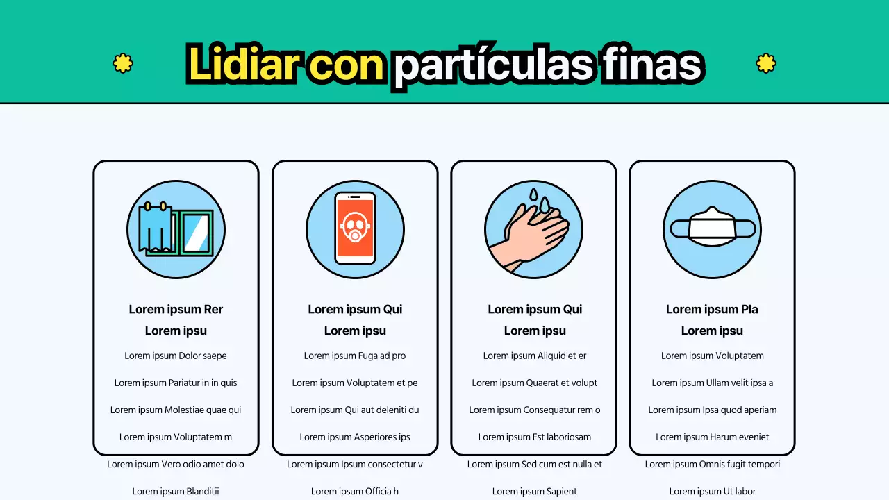 Plantilla de partículas medioambientales