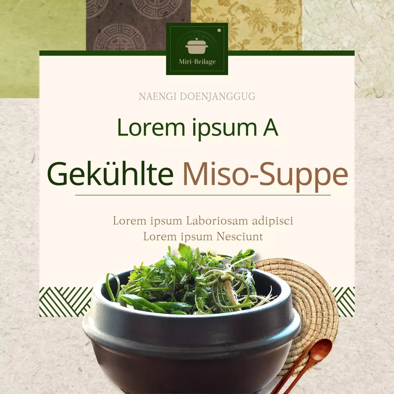 Rezept für braune und grüne gekühlte Miso-Suppe