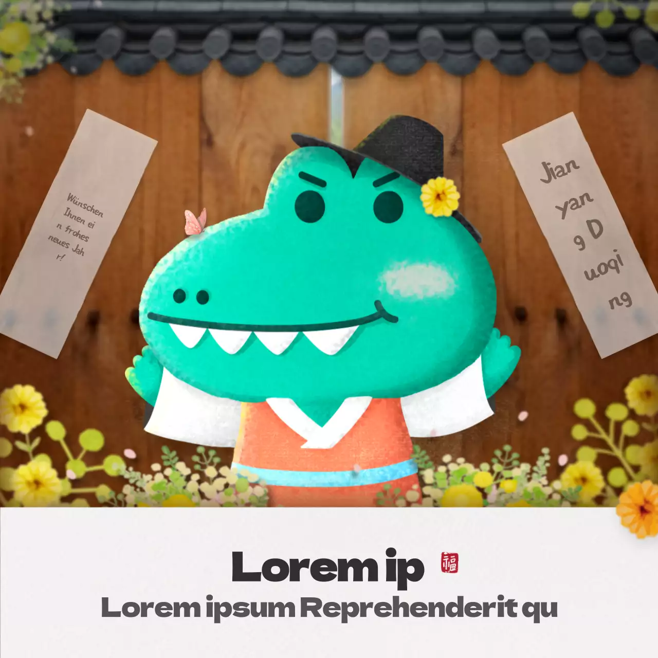 Frühlingskonzepte mit niedlichen Figuren