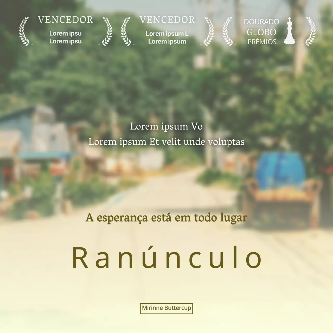Apresentação do conceito de paródia cinematográfica verde e castanha buttercup
