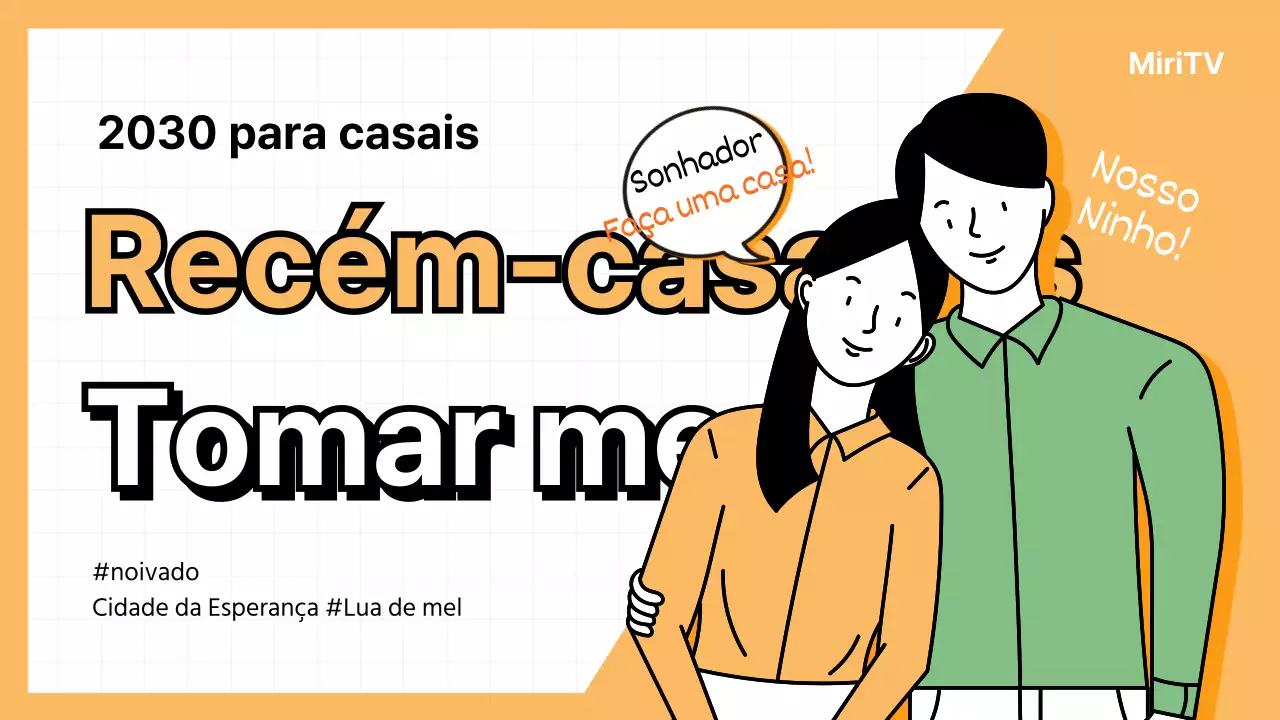 Ilustração em cor de alperce de uma miniatura de recém-casados