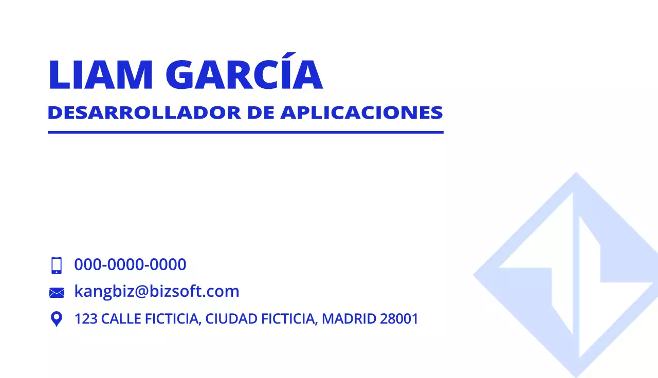 Logotipo y negocio con un concepto sencillo en azul y blanco