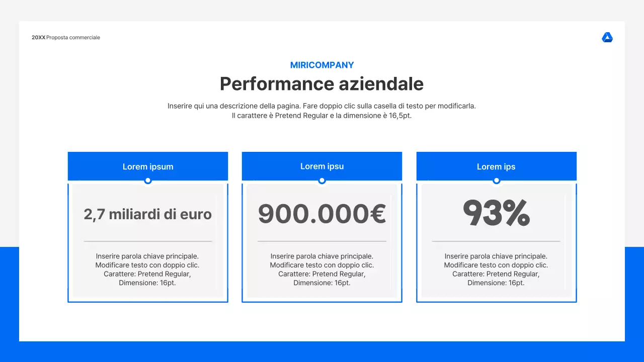 Kit di presentazione di proposte commerciali pulito e intuitivo in blu e grigio chiaro