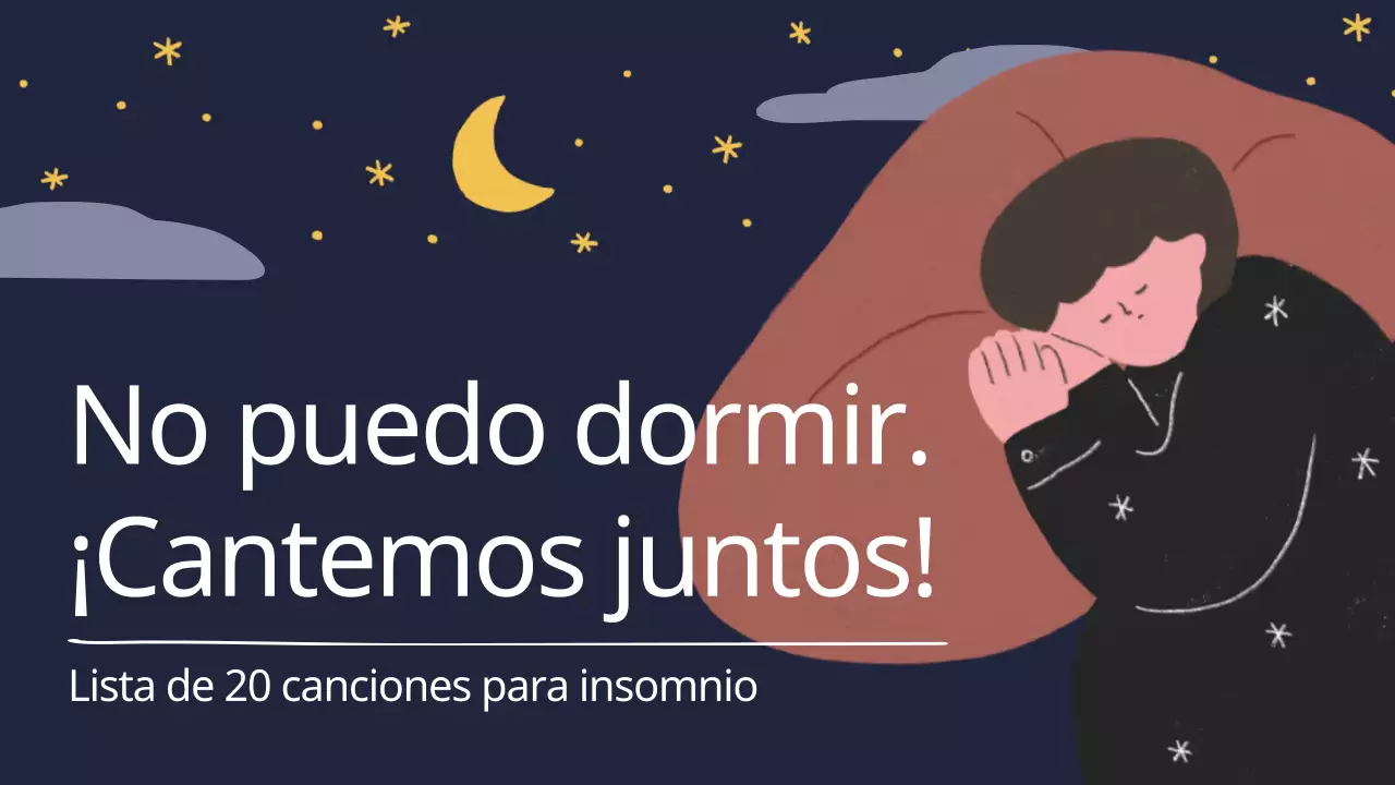 Azul marino emocional noche de ilustración lista de reproducción