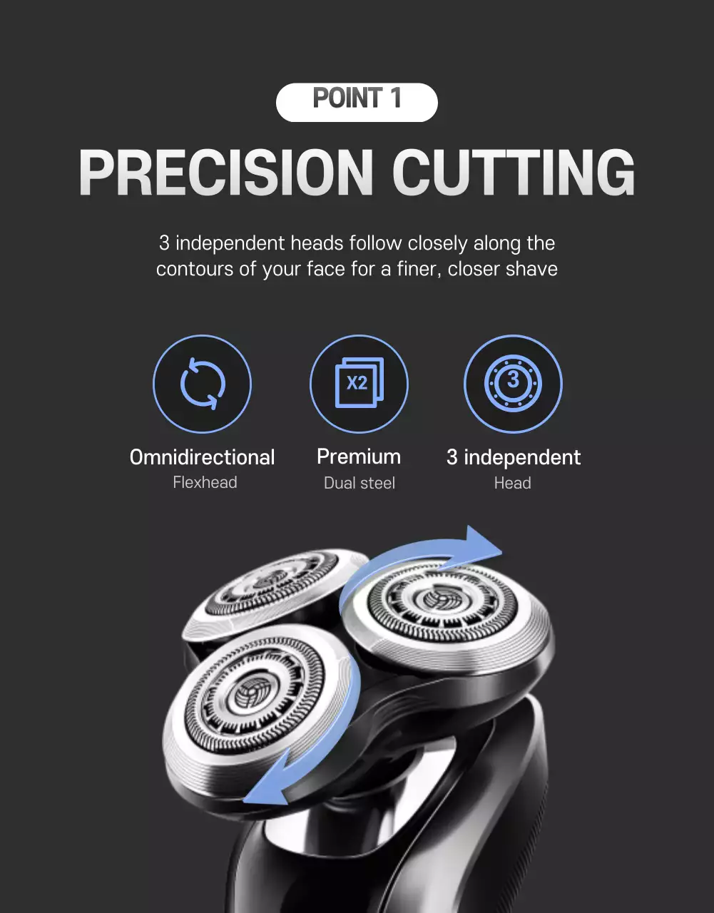 Black Modern Shaver Promotion Poster