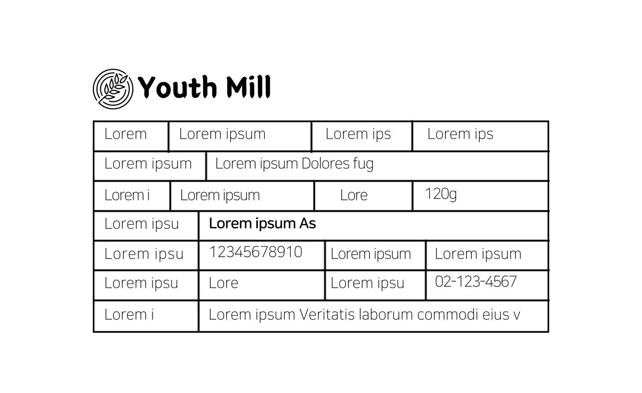 White product detail labels