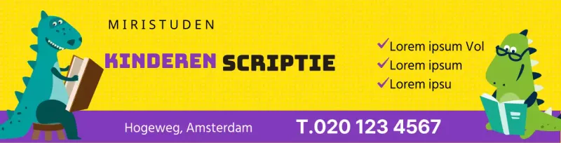 Geel Paars Schattig Dinosaurus Karakter Essay Schrijven School