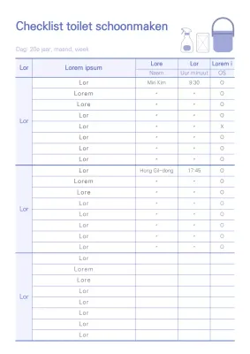 Ultramarine Keurig Geschreven Toilet Schoonmaak Checklist