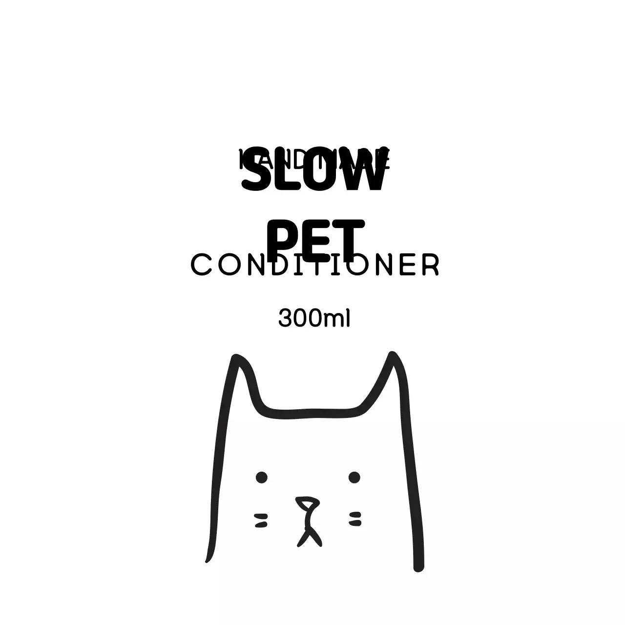 Label kondisioner bergambar hitam putih