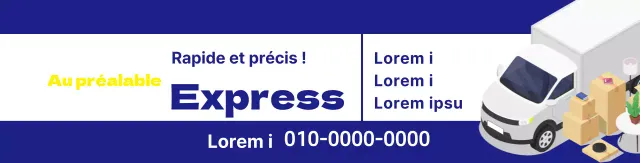 Illustration d'un camion bleu d'une entreprise de déménagement