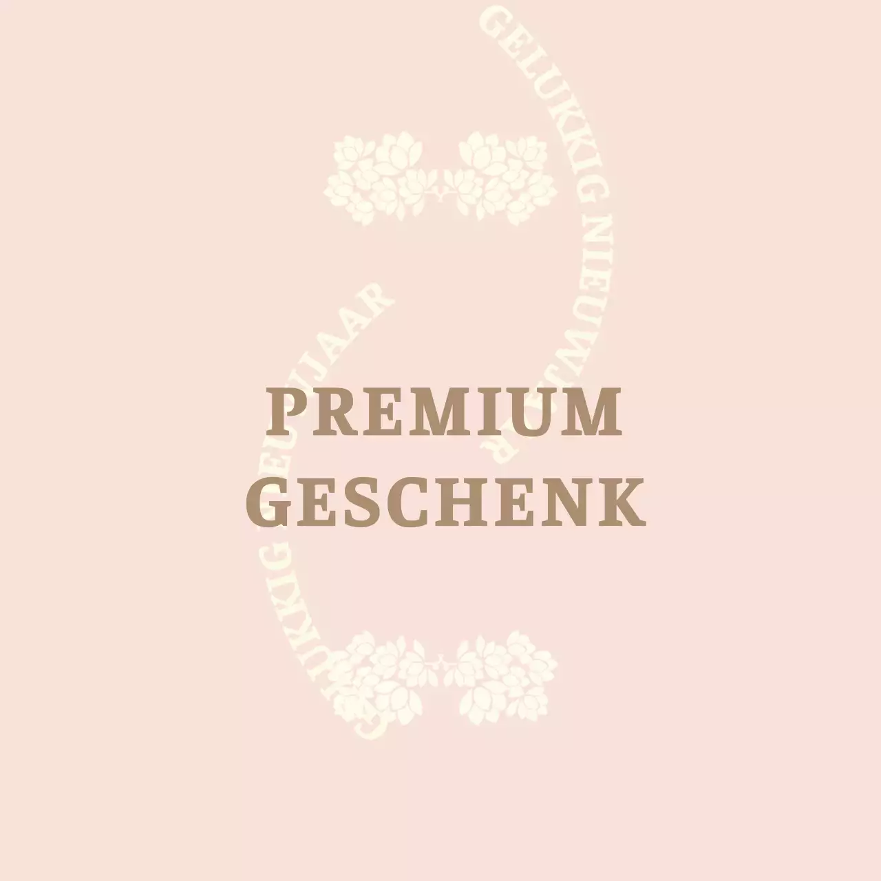 Traditioneel cadeau-etiket met roze illustratie