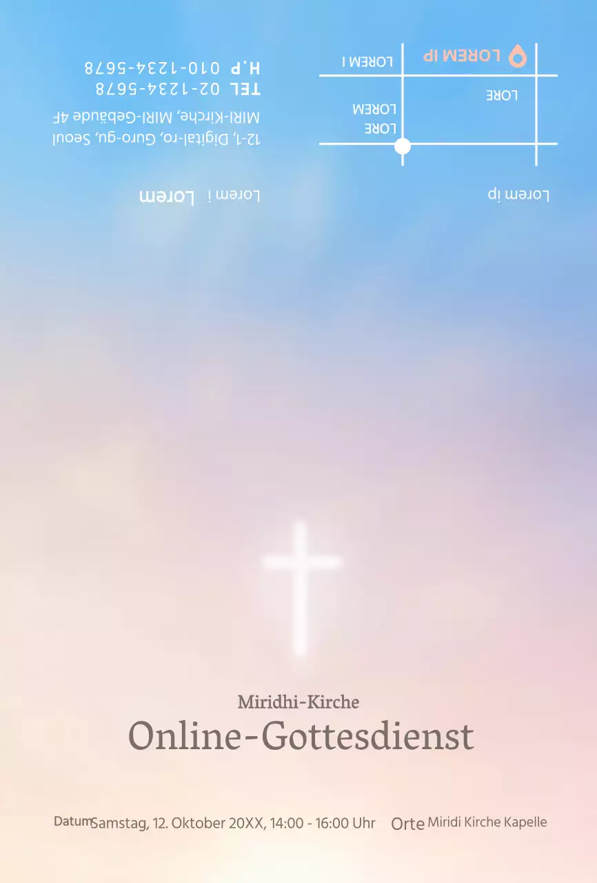 Gradient Online Worship Kirchenpostkarten für Kirchen