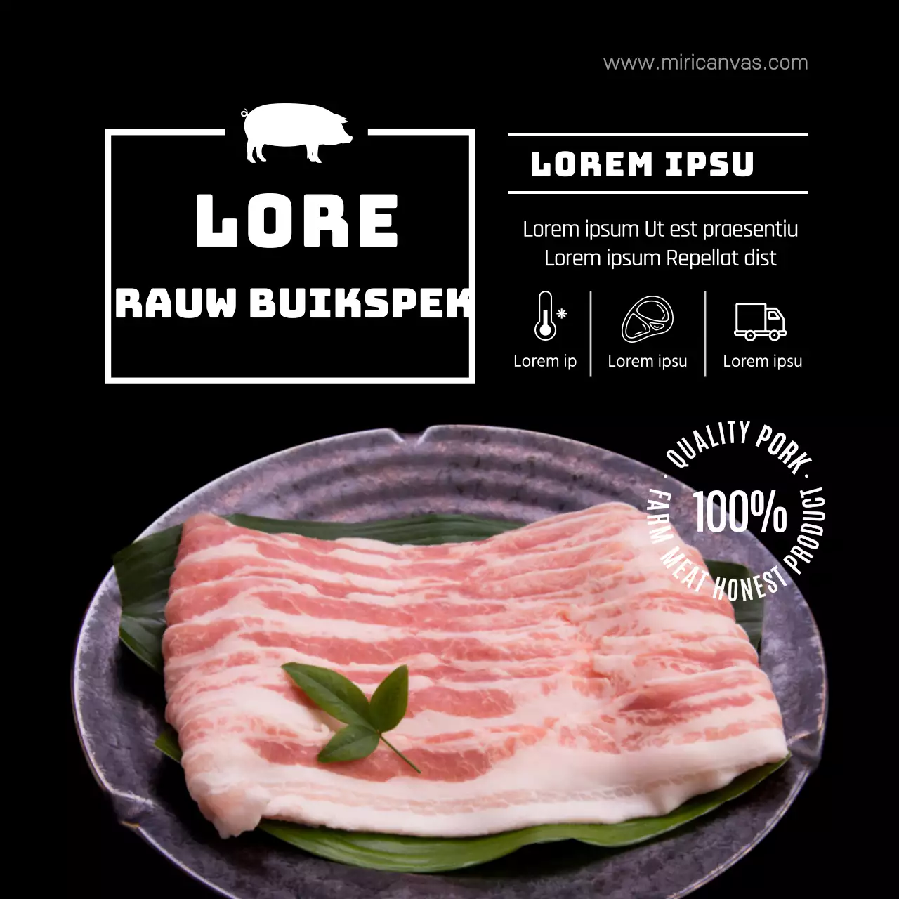 Zwart premium rauw buikspek Koreaans handspek -kopie