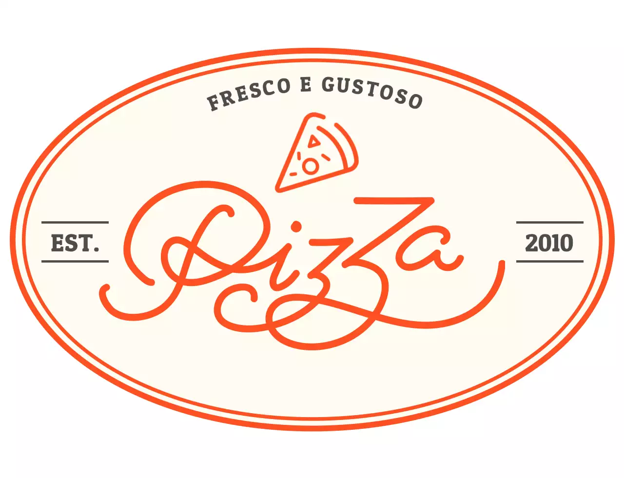 Maglietta rossa con logo del ristorante pizzeria