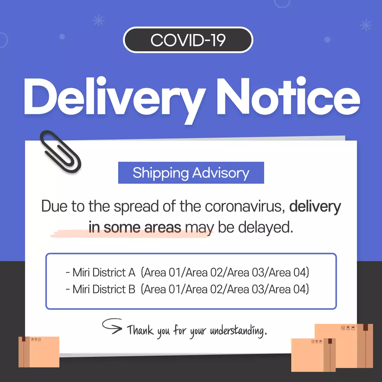 Orange Modern Delivery Announcement Instagram Post