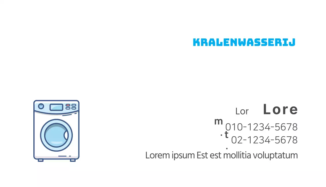 Sky Illustratie Wasserij visitekaartje