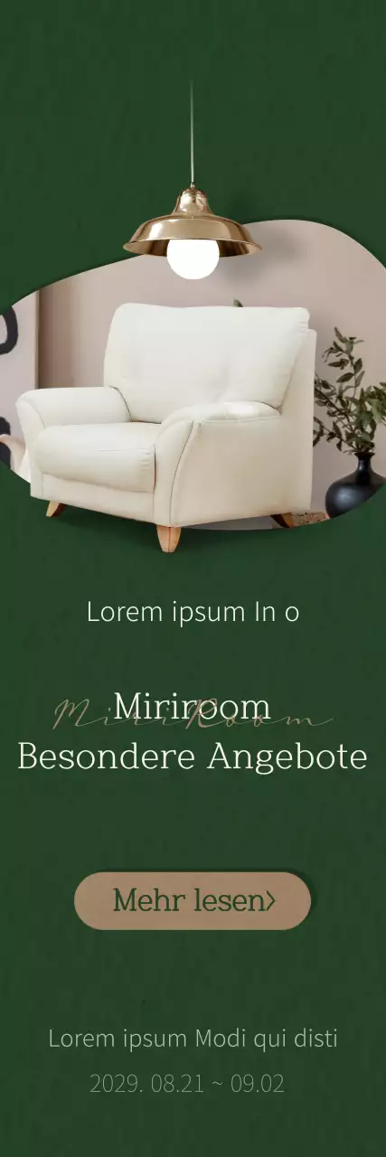 Sparen Sie bei Innenräumen in Grün- und Brauntönen