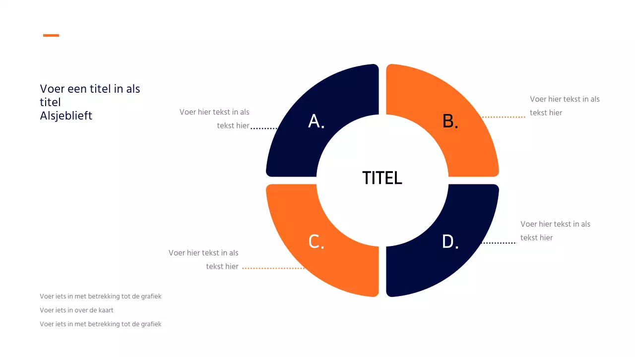 Een eenvoudige agenda in oranje en marineblauw