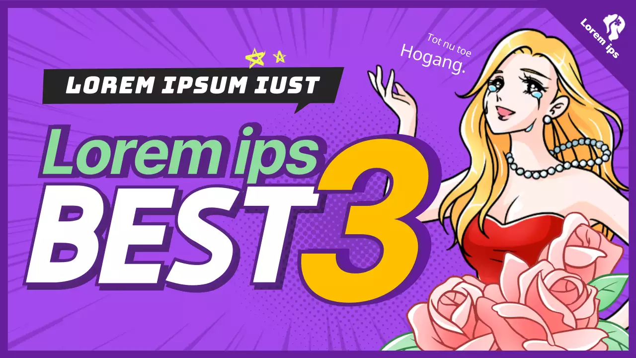 Stripillustratie concept in paars YouTube thumbnail