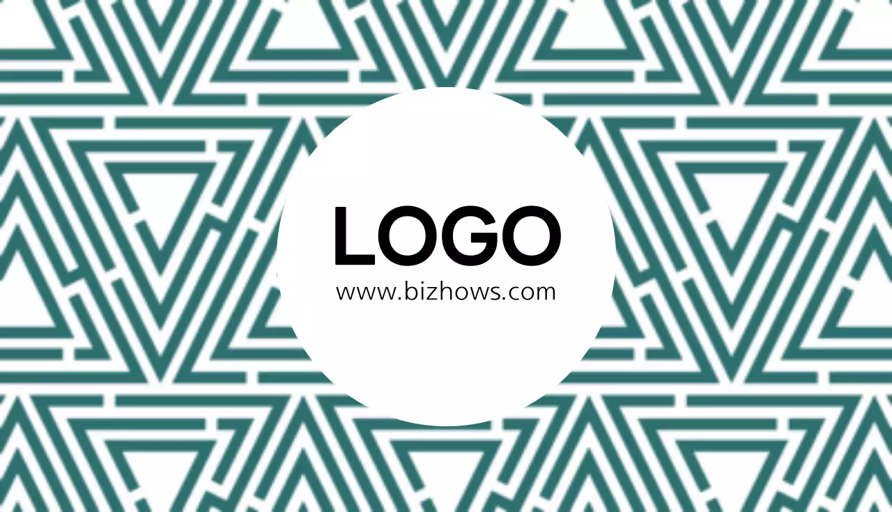 緑 幾何学 ビジネス 名刺