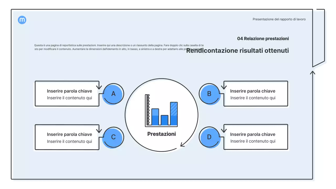 Forme puntiformi con frecce azzurre kit di presentazione aziendale