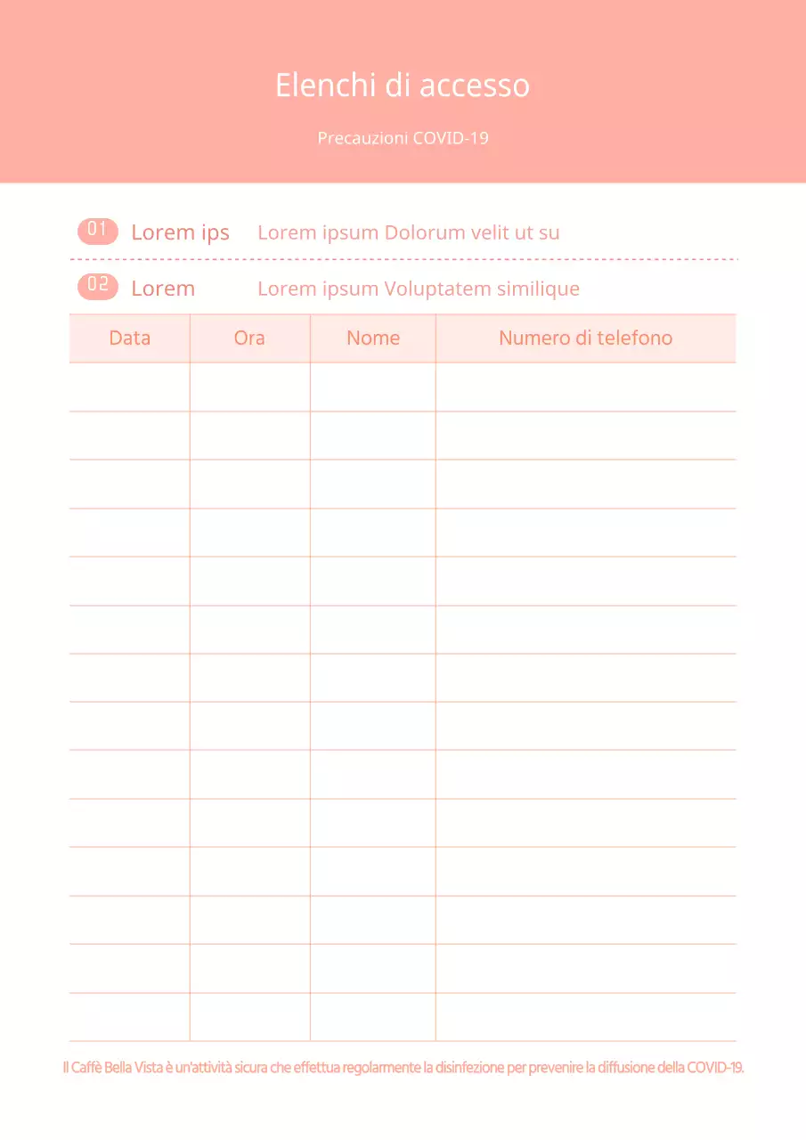 Poster di design per libro degli ospiti semplice in rosa