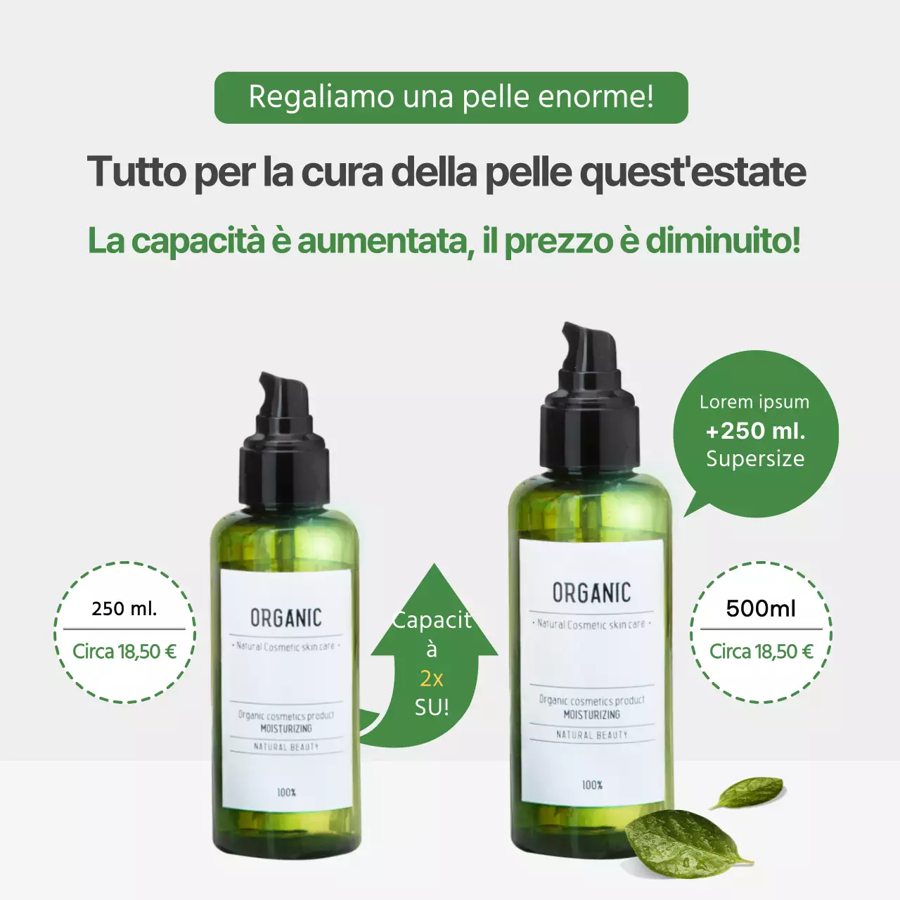 Cosmetici Promuovere il lancio di prodotti per la pelle ad alto volume