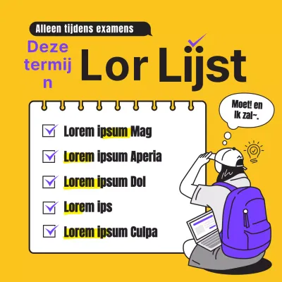 De gele en paarse beëindigingslijst