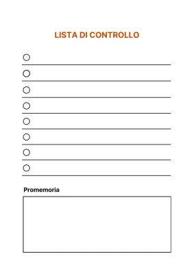 Poster dal design semplice della lista di controllo in bianco e rosso