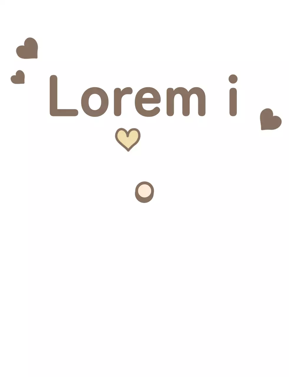 Familien-T-Shirt mit niedlicher Typografie in Braun, Hellblau und Beige