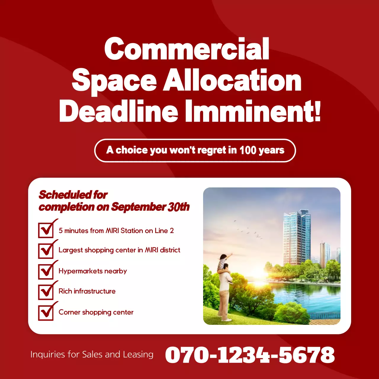 Red Modern Commercial Promotion Instagram Post