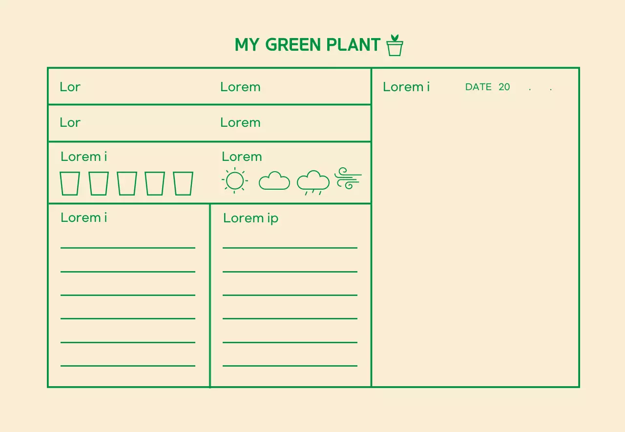 Ikon hijau Sejarah sederhana