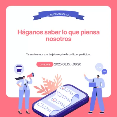 Encuesta sobre la ilustración del cheque rosa y azul