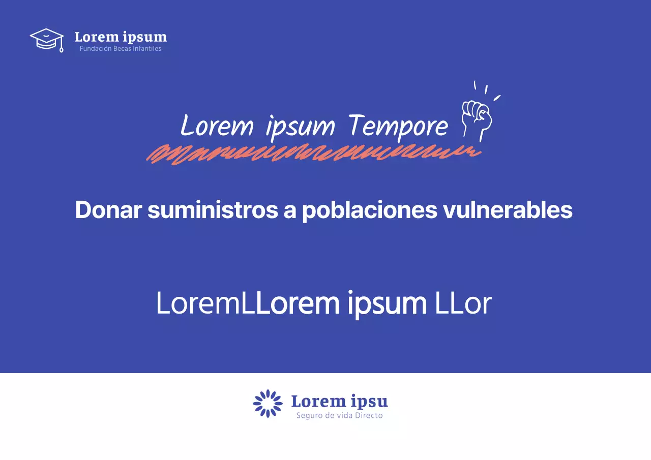 Un fondo limpio y azul para el panel de donaciones a becas