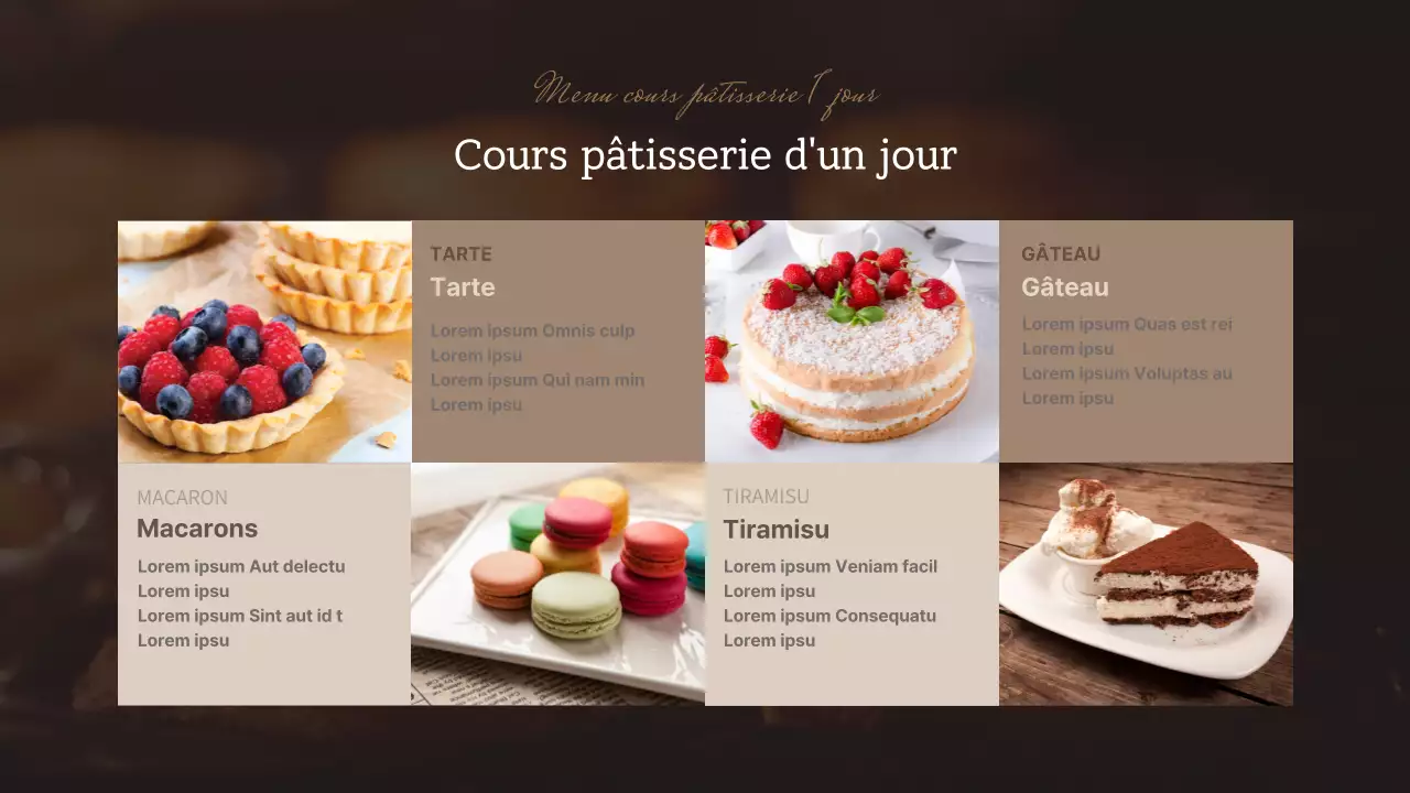 Proposition d'un cours de boulangerie d'une journée en beige