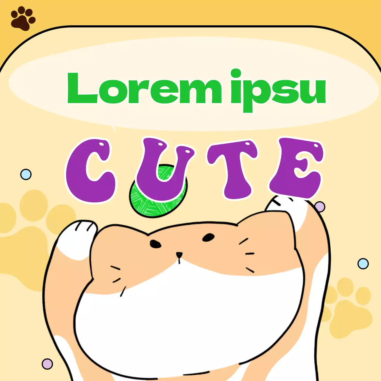 Emoji de gato ilustrado simples a laranja