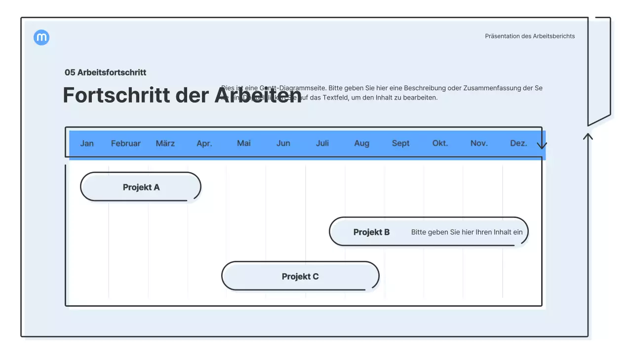 Punktformen mit hellblauen Pfeilen Business Presentation Kit