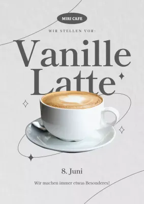 Werbung für ein einfaches und stilvolles Café-Kaffee-Menü