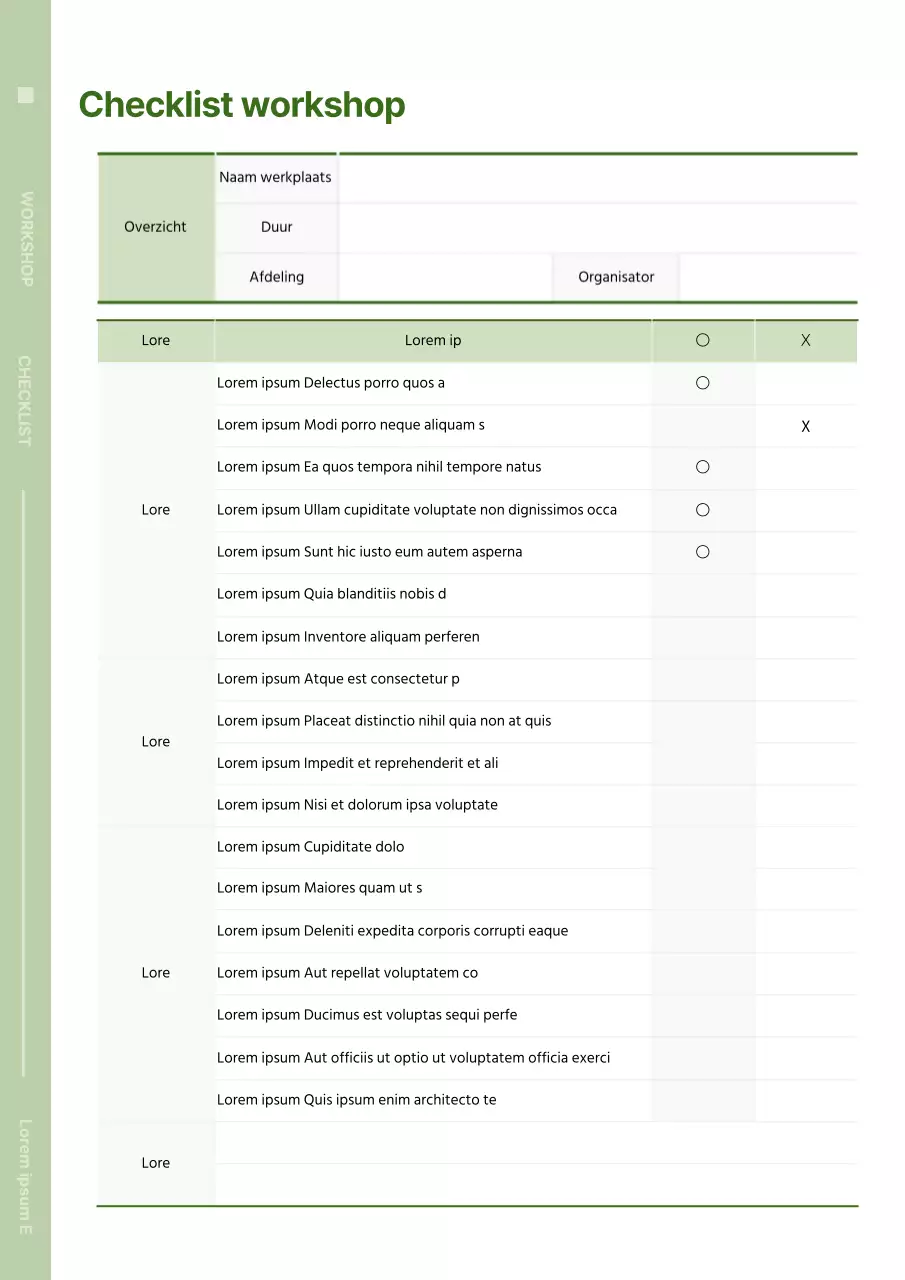 Magenta workshop checklist