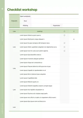 Magenta workshop checklist