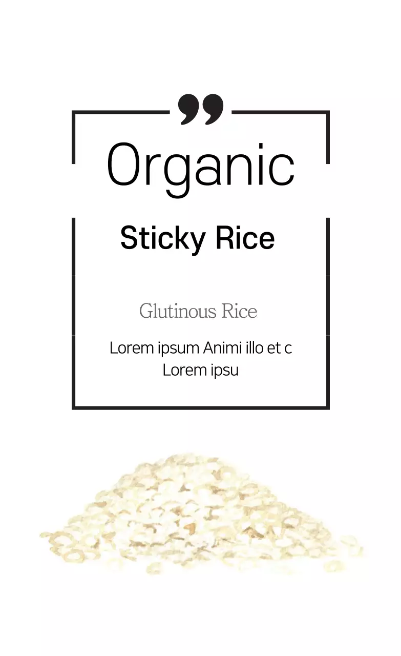 Nhãn sản phẩm nông nghiệp đơn giản dòng trắng